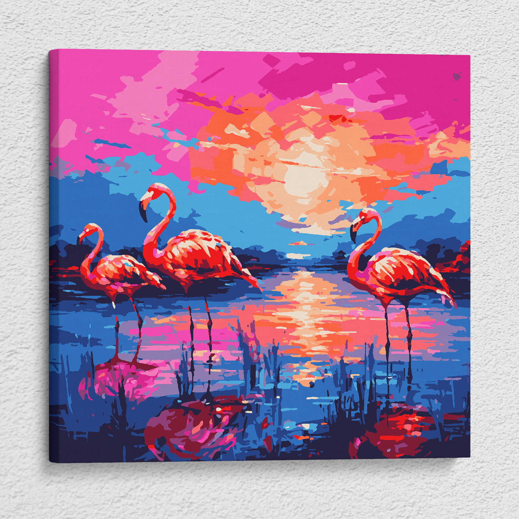 Flamingos at Sunset - Paint by Numbers Kit