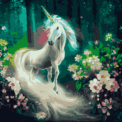 Unicorn Forest - Paint by Numbers Kit