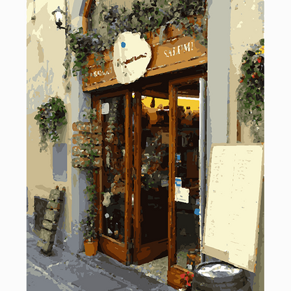 Storefront in Florence - Paint By Numbers Kit