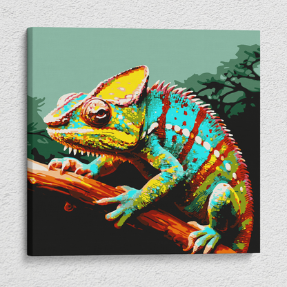 Colorful Chameleon - Paint by Numbers Kit
