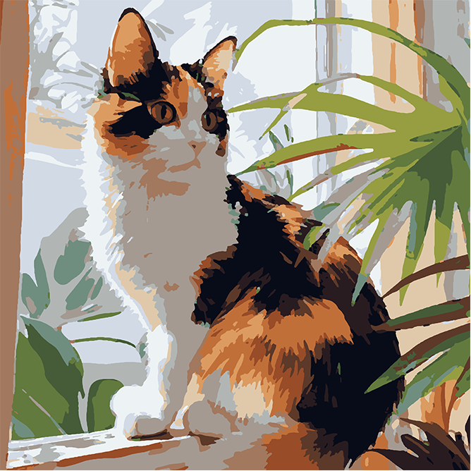 Caturday Afternoon - Paint by Numbers Kit