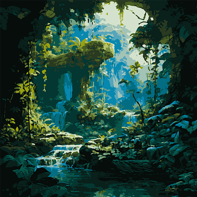 Fantasy Jungle - Paint by Numbers Kit