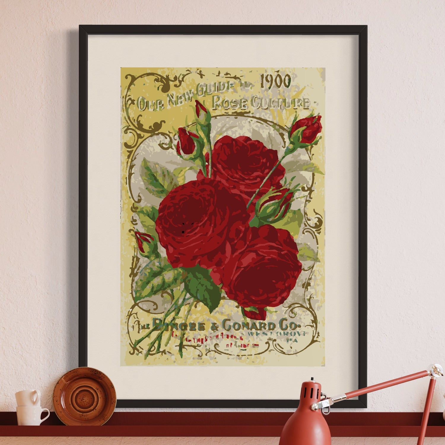 Vintage Rose Guide - Paint By Numbers Kit