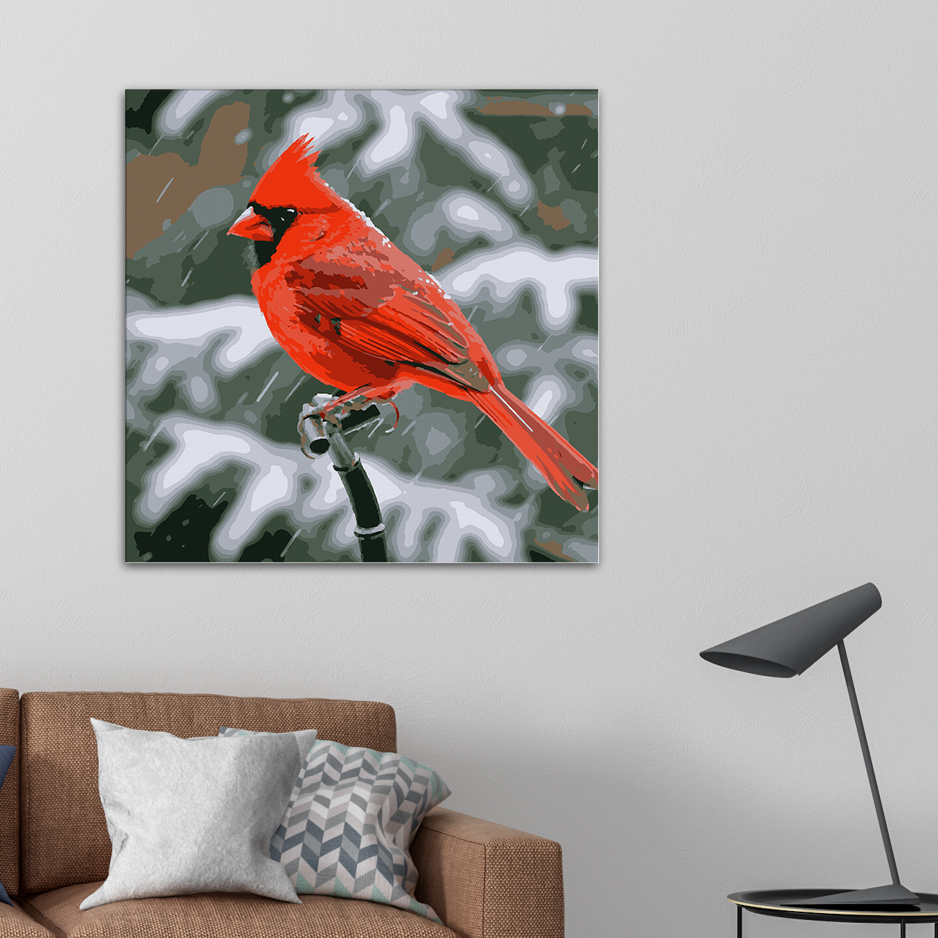 Cardinal in the Snow - Paint by Numbers Kit