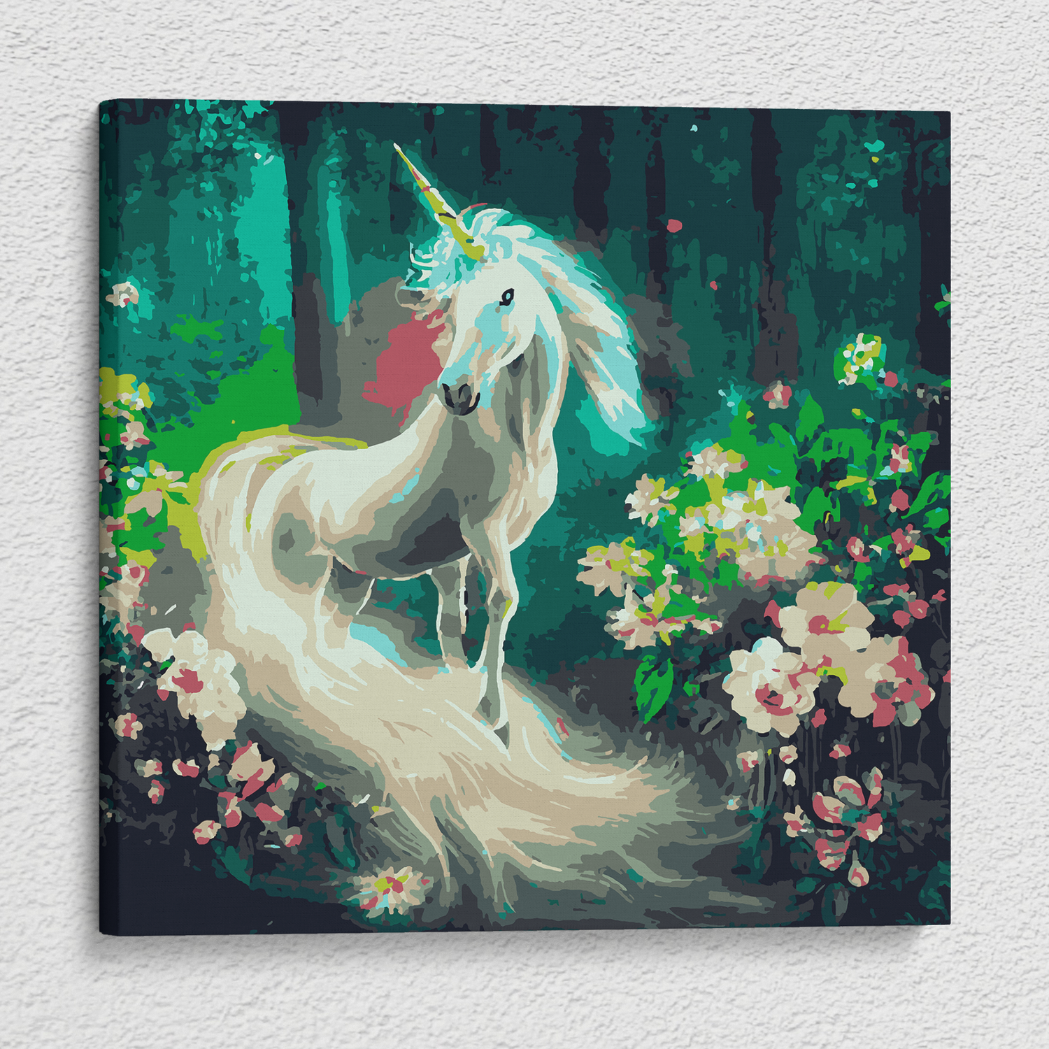 Colorful Unicorn - Paint by Numbers Kit for Adults DIY Oil Painting Kit on  Canvas