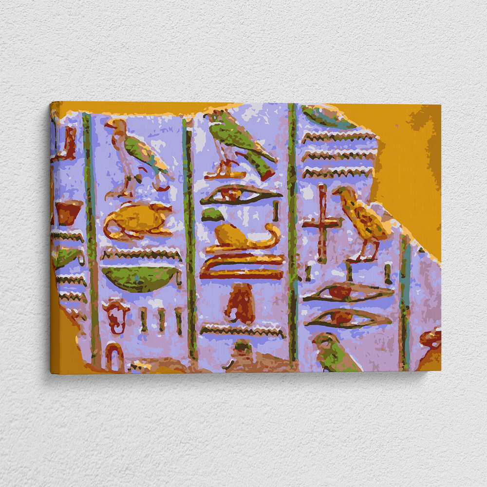 Egyptian Hieroglyphs - Paint By Numbers Kit