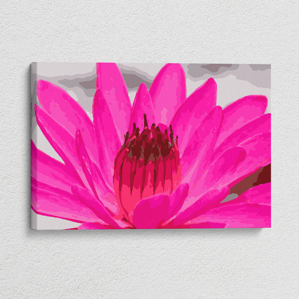 Pink Lilly Flower - Paint By Numbers Kit