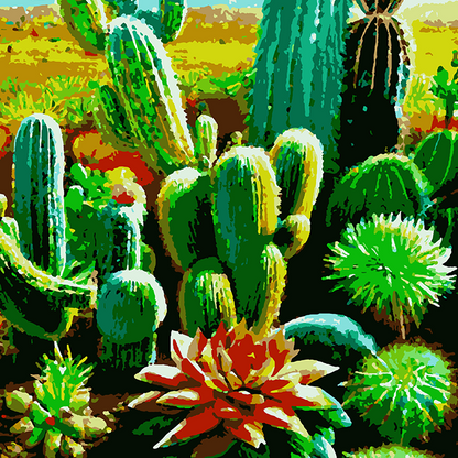 Succulent Garden (3 of 4) Paint by Numbers Kit
