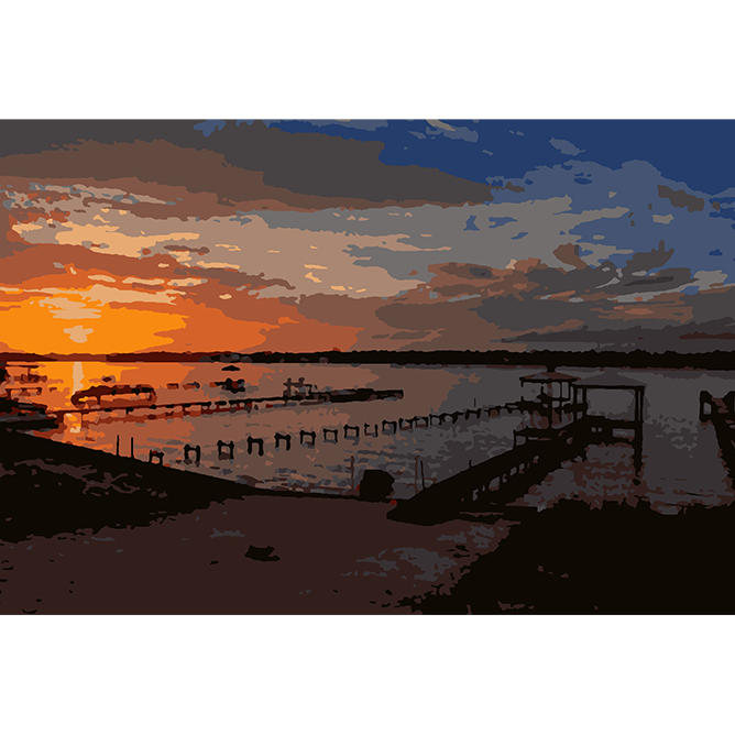 Sunset on the Bay - Paint By Numbers Kit