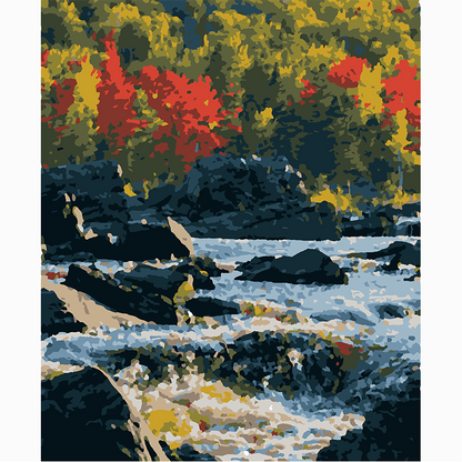 A River in the Fall - Paint By Numbers Kit