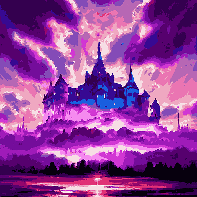 Sky Castle Paint by Numbers Kit