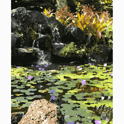 Lily Pond in Hawaii - Paint By Numbers Kit