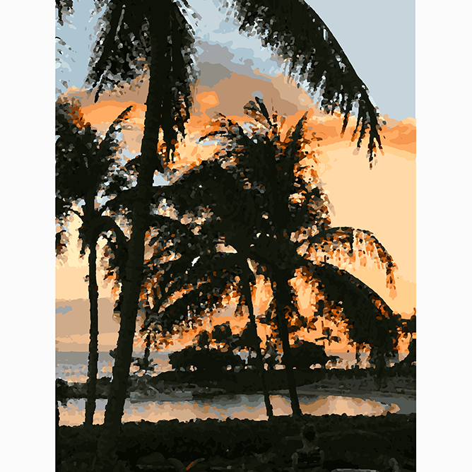 Sunset in Hawaii - Paint By Numbers Kit