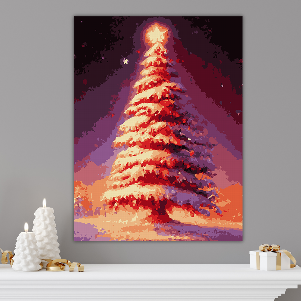 Christmas Tree Paint by Numbers Kit – Easy Paint By Numbers