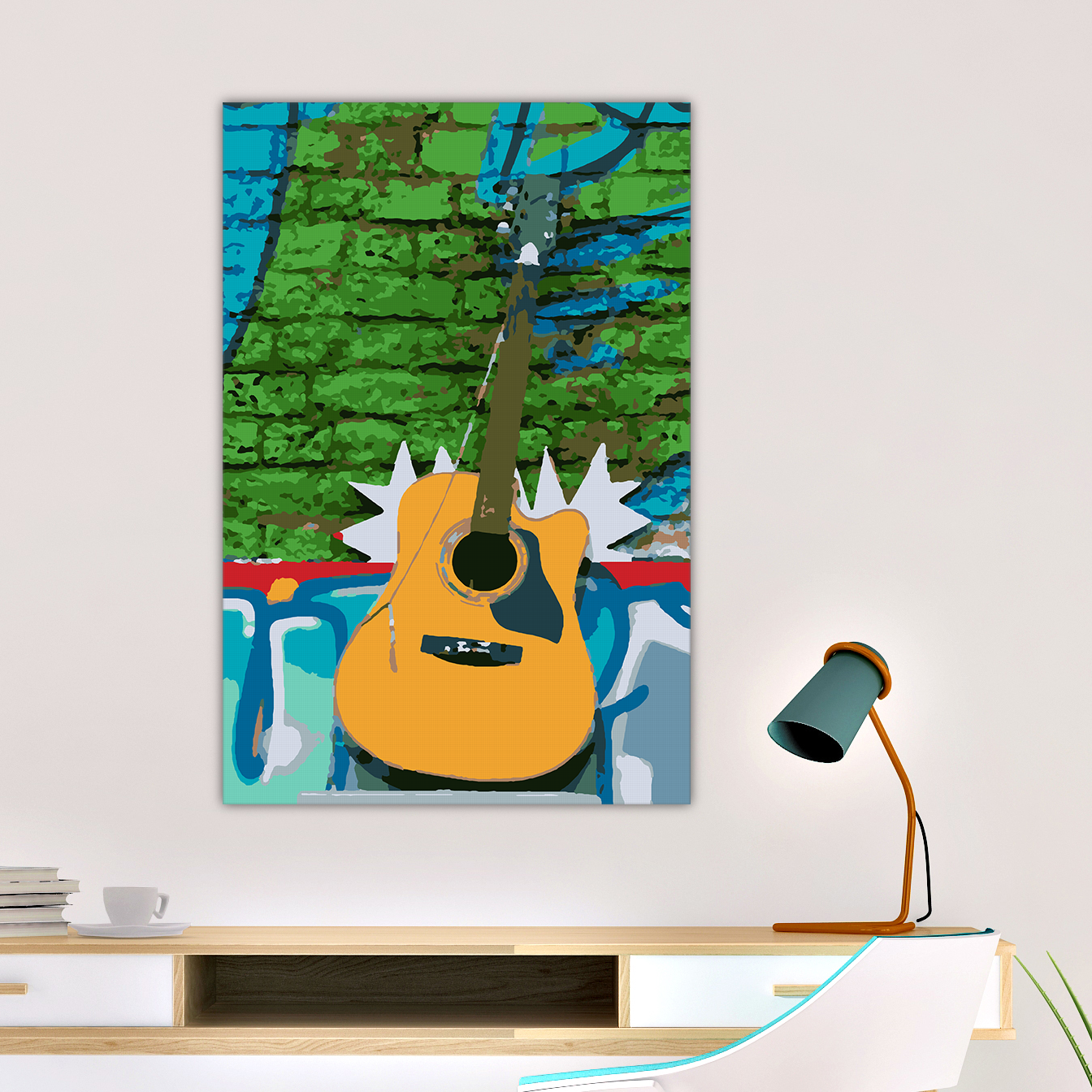 Graffiti and Guitar - Paint By Numbers Kit